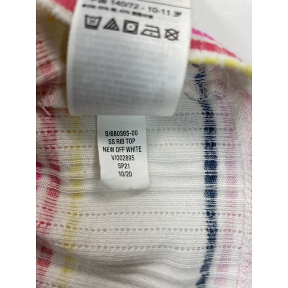 gap kids short sleeve Rib Tshirt Muli Color Stripe Size Large - Picture 8 of 8